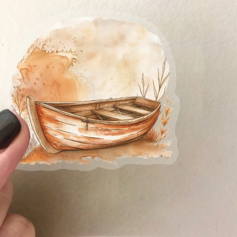 50 ورقة في كل عبوة، ملصقات فنية بمشبك ألوان مائية، مادة الحيوانات الأليفة، ملصقات مقاومة للماء، ملصقات تزيين للهاتف المحمول