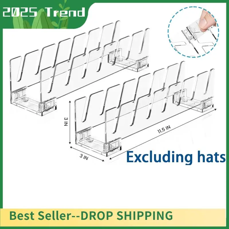 AD33 HOT Hat Stand Organizer 2 مجموعة ما يصل إلى 14 قبعة بيسبول، قبعات Gorras رف عرض تخزين لغرفة النوم والخزانة والخزانة والمكتب
