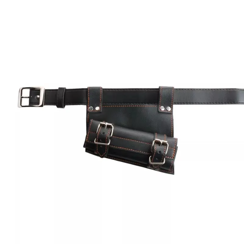 Halloween Comic cosplay Demon Samurai Knight Slayer Waist Belt for sword PU Leather Knife holder Belt Single Sword Buckle