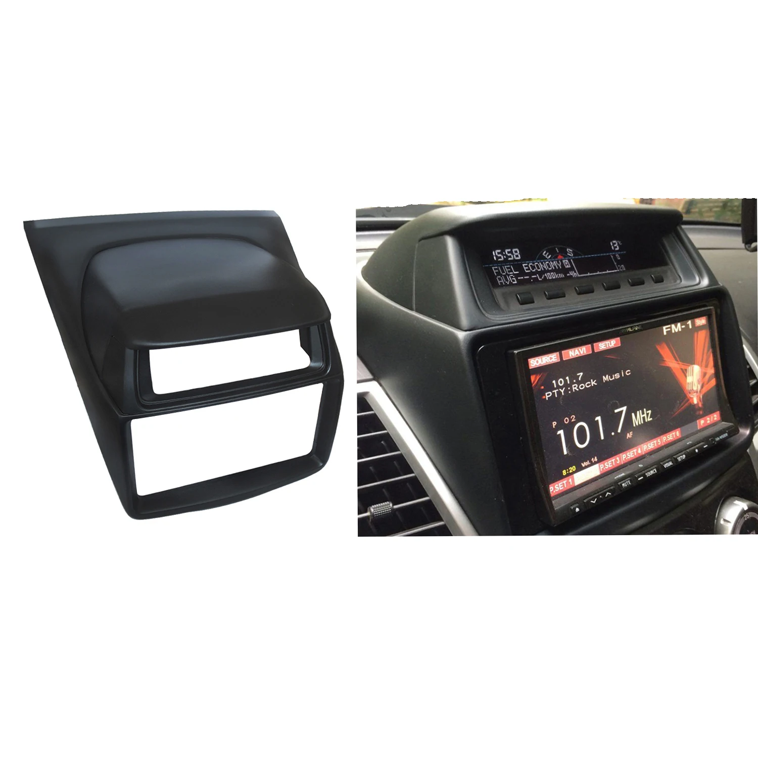 

For 2013-2017 Mitsubishi Pajero Sport Radio DVD Stereo Panel 2 Din Dash Mounting Installation Trim Kit Face Frame Fascia