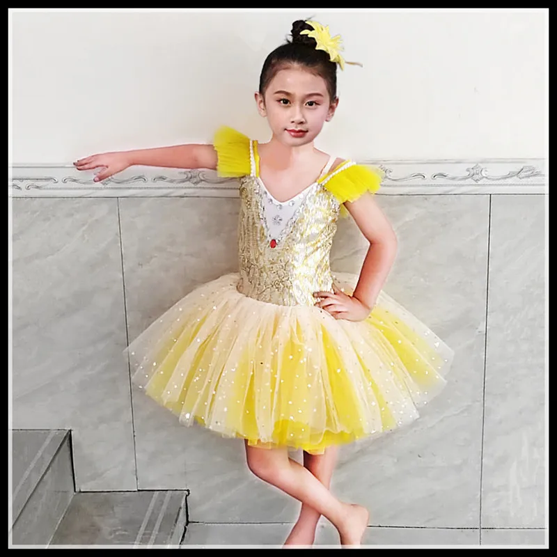 Children\'s ballet skirt girls dance skirt children\'s program collective performance costumes dance performance costumes