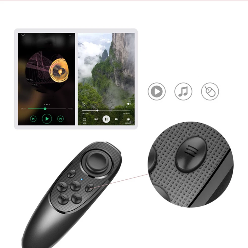 

1Pc Multifunctional Wireless 3D Glasses Remote Controller Wireless Gamepad Game Handle Joystick without for IOS (Black)