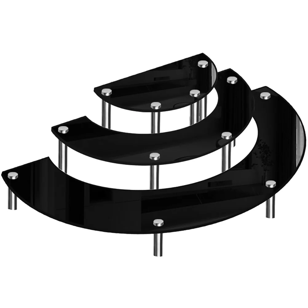 

Tiered Cake Display Stand 3mm Black Acrylic 5cm 7cm 10cm Pins Party Wedding Birthday Dessert Table Stand Showpiece Cake Board