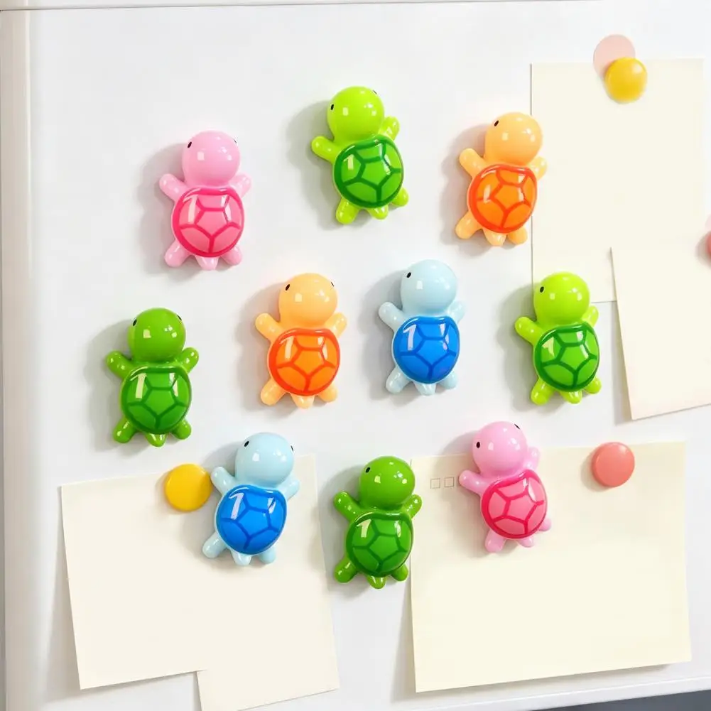 Turtle Refrigerator Magnets Decorative Magnets 5pcs Mini Resin Turtle Magnets Colorful Tortoise Fridge Decorations Home Office