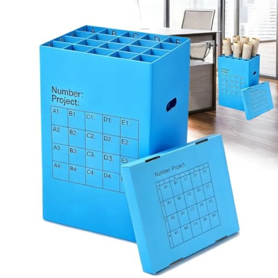 

Blueprint Holder Storage Organizer - Blueprint Storage Rack Used Storing for Anchor Charts Poster Map