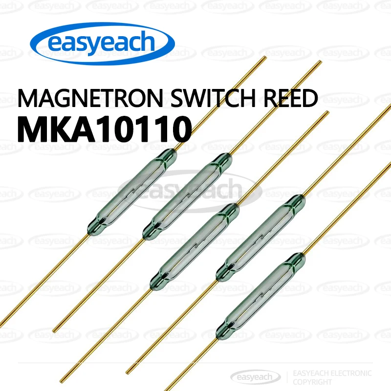 5pcs 1.8*10MM normally Open N/O MKA10110 Reed switch Magnetron Magnetic Induction switch Glass Seal Gold plated Reed switch