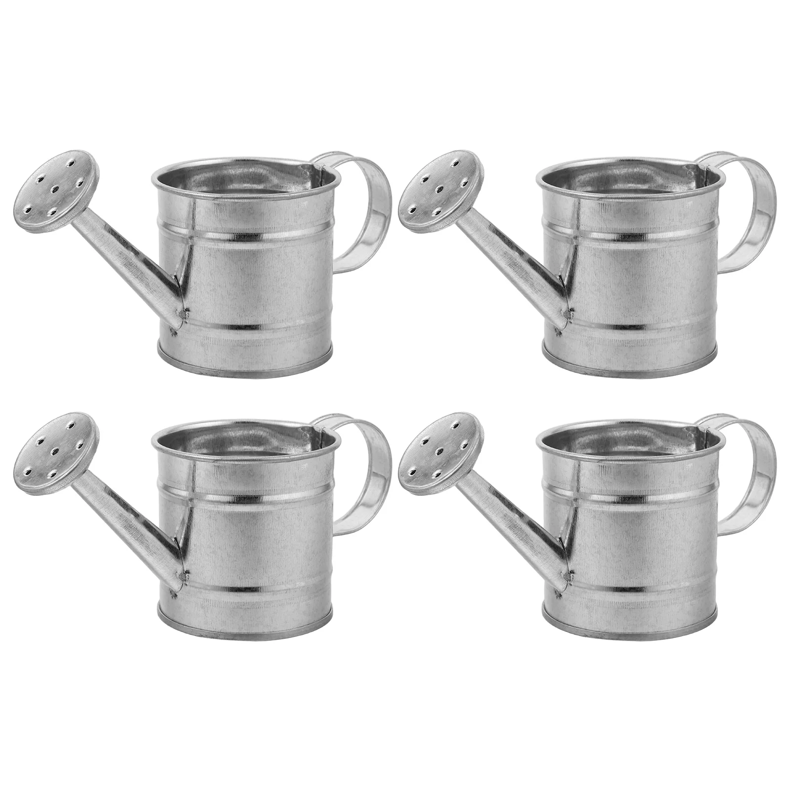 

4pcs Galvanized Metal Bucket Small Iron Flower Pot Tinplate Planter Rustic Home Decor Gardening Watering Can Plant Container