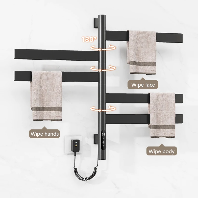 

Electric Heated Towel Rails with Heated Towel Rail Heated Drying Rack Towel Warmer 110V US Standard Bathroom