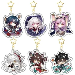 Game Honkai Star Rail Keychain Cute Figure Dan Heng March 7th Sampo Gepard Himeko Pendant Car Key Ring Jewelry Accessories Gift