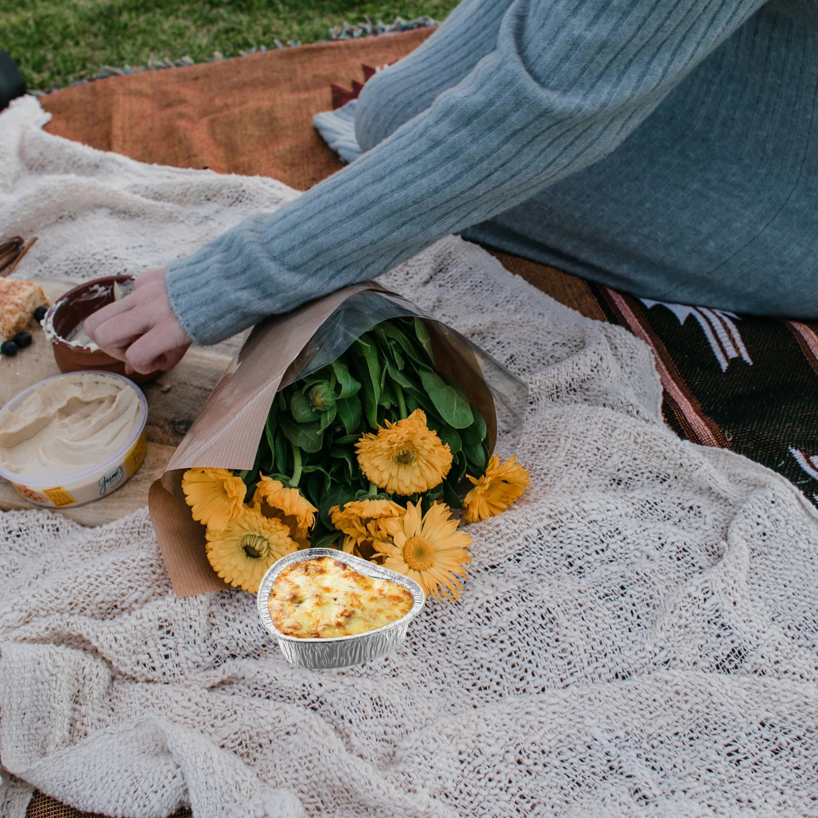 

100Pcs Aluminium Foil Cupcake Baking Cups Pudding Containers Disposable Party Foil Dessert Muffin Liners Pudding Baking Cup