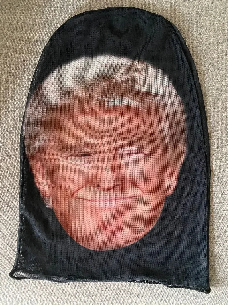 New 3D Printed Donald Trump Headgear Elastic Mesh Full Face President Mask for Men Women Cosplay Headcover Funny Balaclava Hood