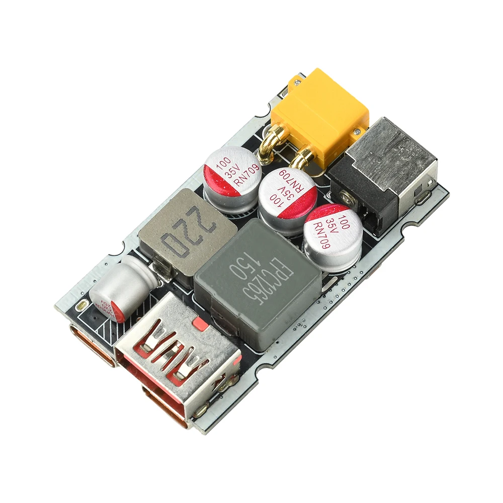 Moduł szybkiego ładowania 140W+65W, wysokiej mocy, PD QC, pełny protokół, DC 9-35V, przetwornica obniżająca napięcie, wiele portów do jednoczesnego ładowania. — zdjęcie produktu 2