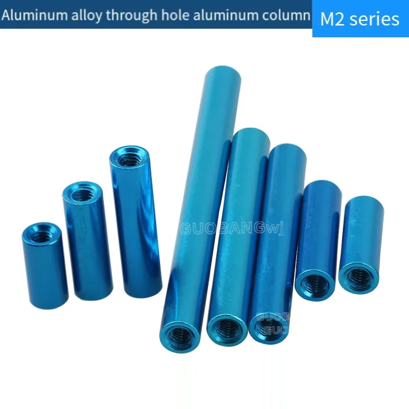 

2Pcs M2 Aqua blue/purple/golde Aluminum Column M2*6/8/10/12/15/20/25/30/35mm aluminum Round Standoff spacer For RC Parts