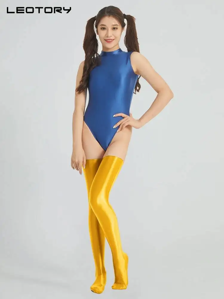 Non-slip Sexy Satin Glossy Stockings Plus Size Japanese Oil Shiny Long Sock Underwears