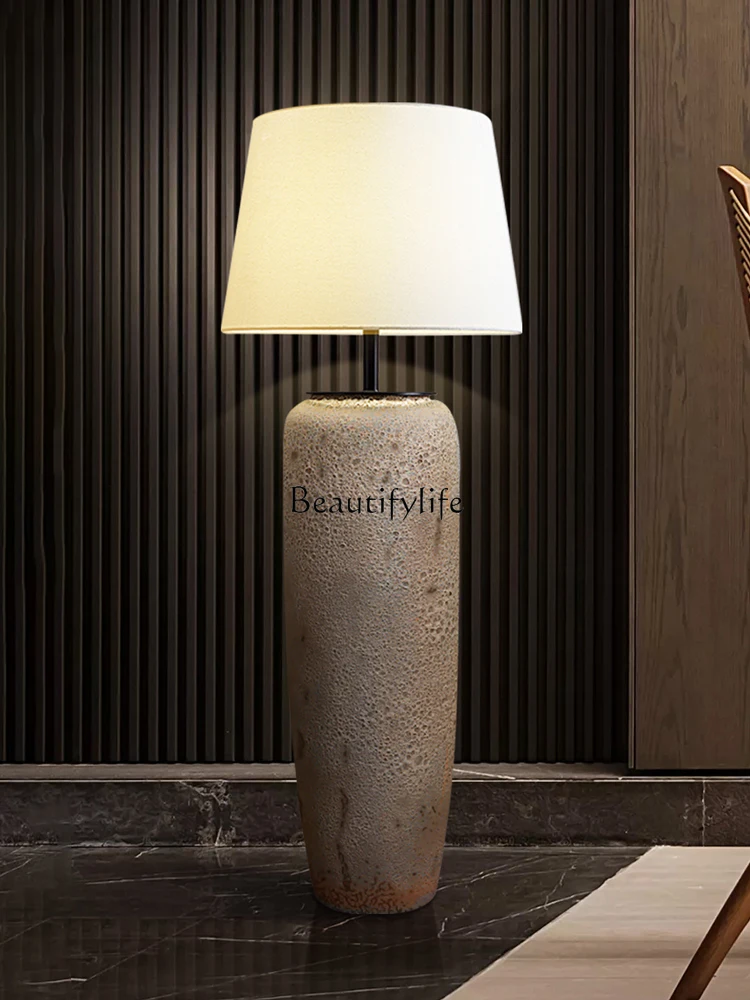 

Chinese Japanese Zen tea room study living room aisle ceramic pot retro decoration luminous object