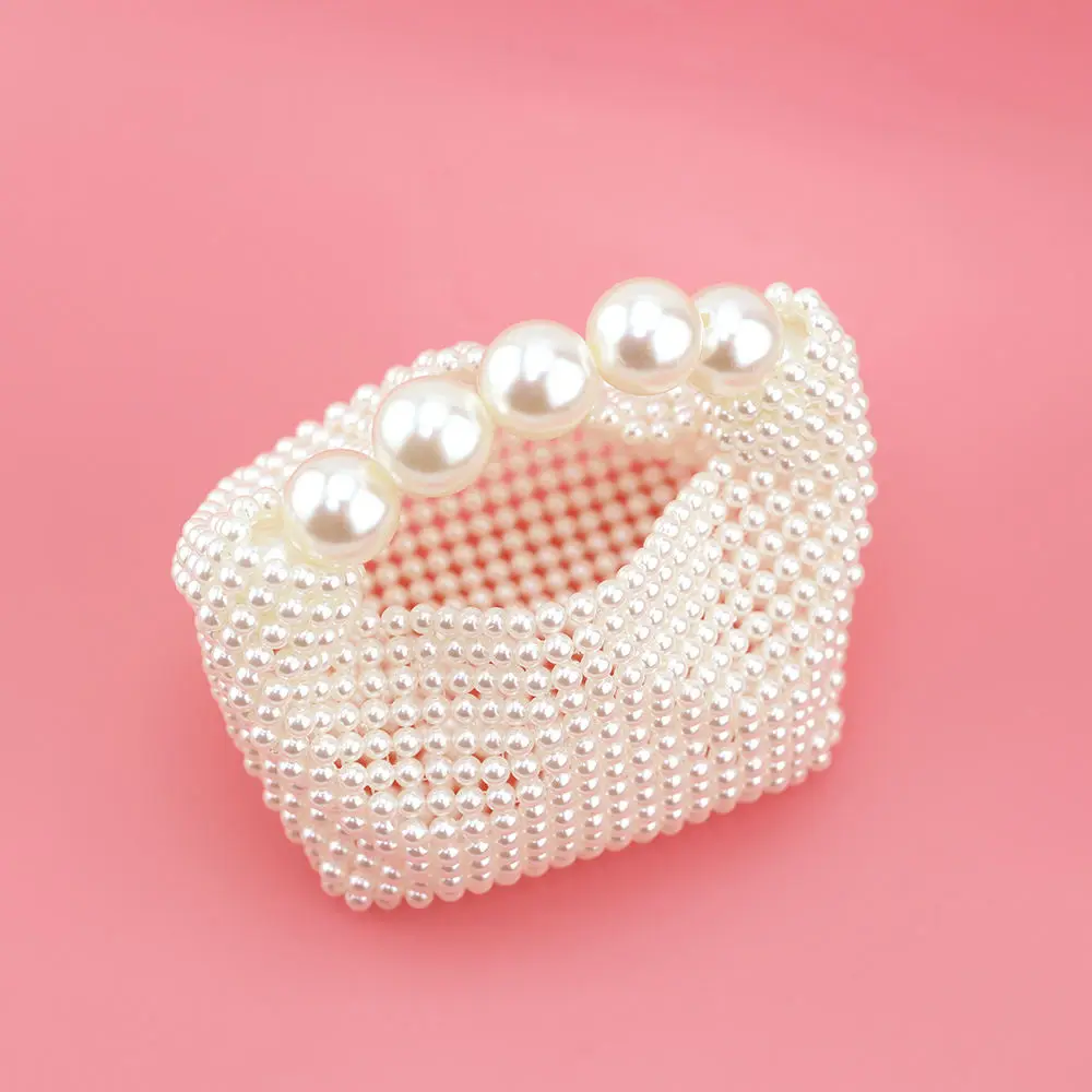 Womens Evening Clutch Bag Ladies Banquet Pearl Bag Fashion Purse Handbag for Wedding Party Bridal Handmade beaded clutch purse