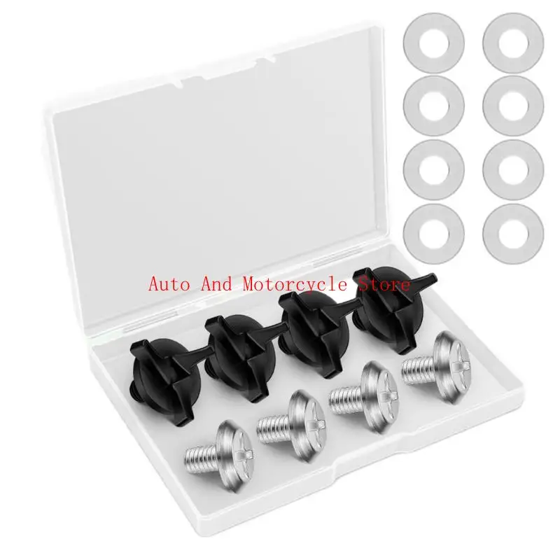 

Secure Your Ride With Motorcycle Helmets Locking Screws And Cushioning Washers, Multisize Versatile Accessory Pack