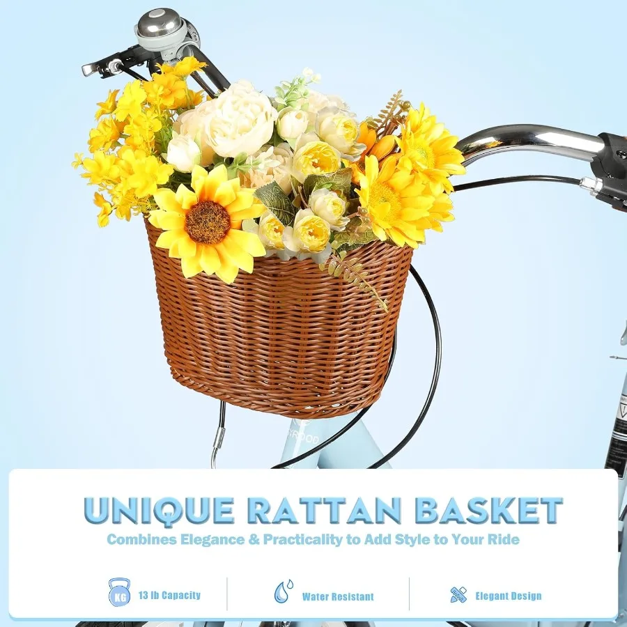 Sepeda Pantai Cruiser 26 Inci untuk Wanita: Sepeda Wanita Hybrid dengan 7 Kecepatan, Jok yang Dapat Disesuaikan, Desain Ringan untuk Kemudahan Bersepeda di San