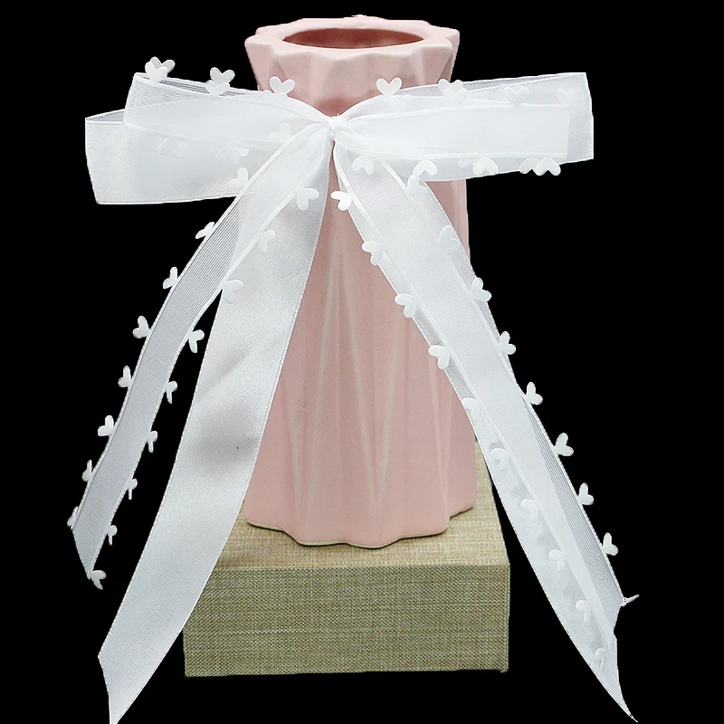 

(10pcs/pack) 13 * 22cm Love Edge Ribbon Bow Party Wedding Decoration Home DIY Hair Accessories