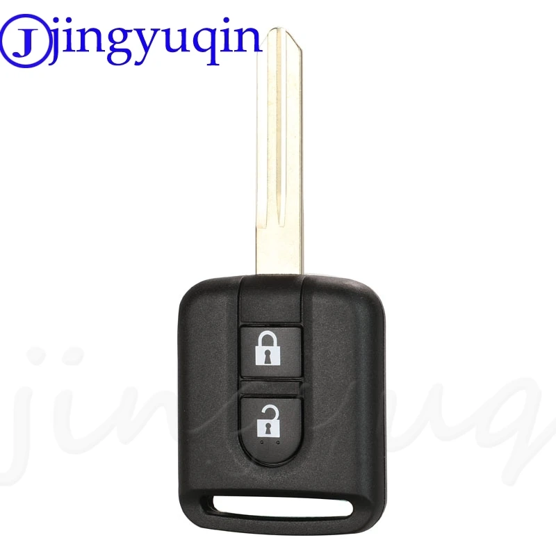 

jingyuqin 2 Buttons new Replacement Car key Shell FOB For Nissan Qashqai Navara Micra NV200 Patrol Y61 2002-2016