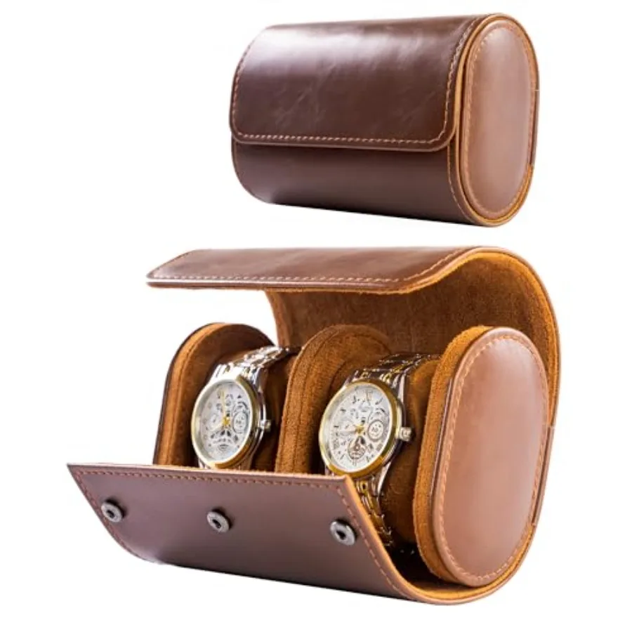 

Travel -Classic Leather With Superb Texture.Portable Roll Or Organizer For Storage And Display. Best Travel Gift for MenAll Han