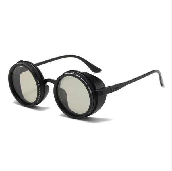 Vintage Polarisierte Verstellbare Dimmbare Runde Sonnenbrille für Herren 2026 Luxusmarke Steampunk Sonnenbrille Outdoor Anglerbrille – Detail 9