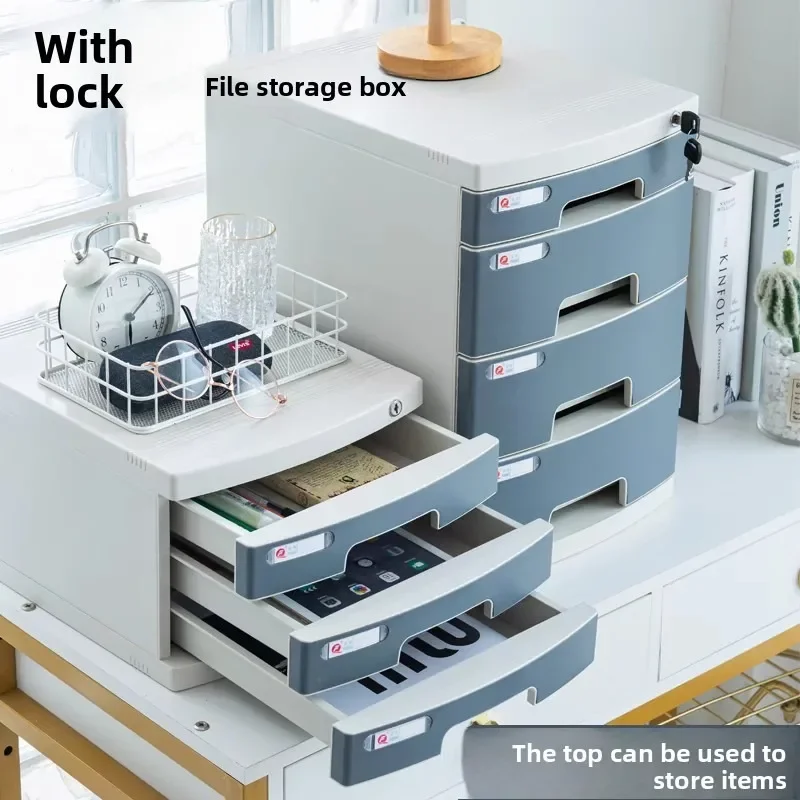 Multi Layer Office Cabinet Office Cabinet Filing Cabinet Storage Cabinet Lockable Plastic Desktop File Cabinet A4 Drawer Storage