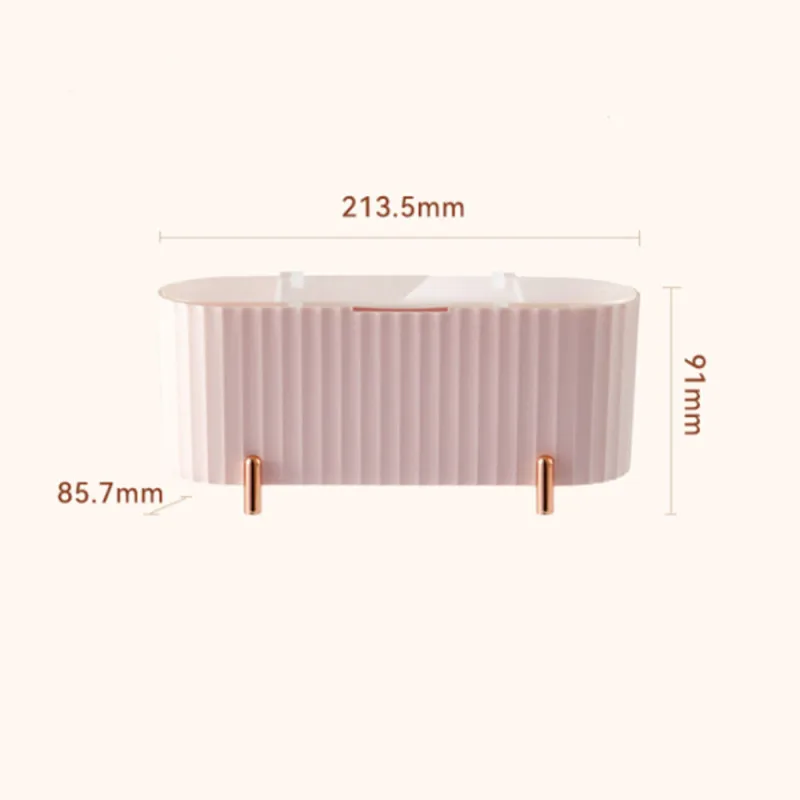 Cotton Swab Organizer Holder Cotton Pad Storage Box Transparent Remover Paper Makeup Box With Lid Dustproof Desktop Makeup