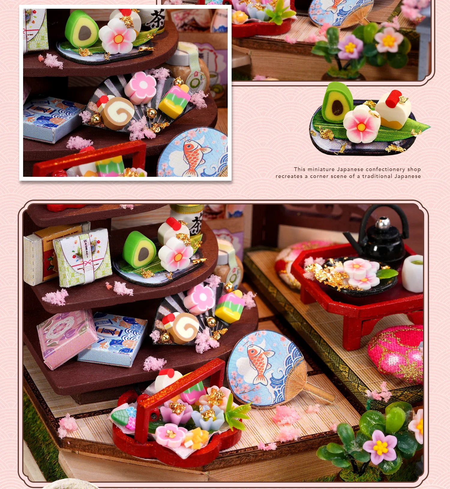 Miniature Doll House DIY Small House Kit Handmade 3D Puzzle Assembly Model Building Room Home Decor Wooden Craft Birthday Gifts