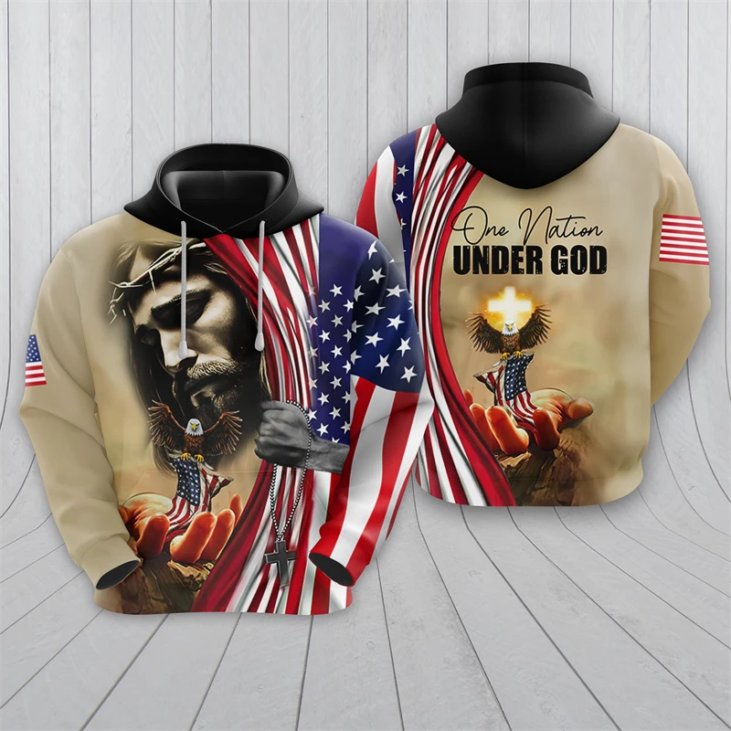 

Christian Jesus 3D Print Hoodies For Men Clothes Easter Gifts Tracksuit Fashion Boy Pullovers Cross Graphic Sweatshirts Y2k Top
