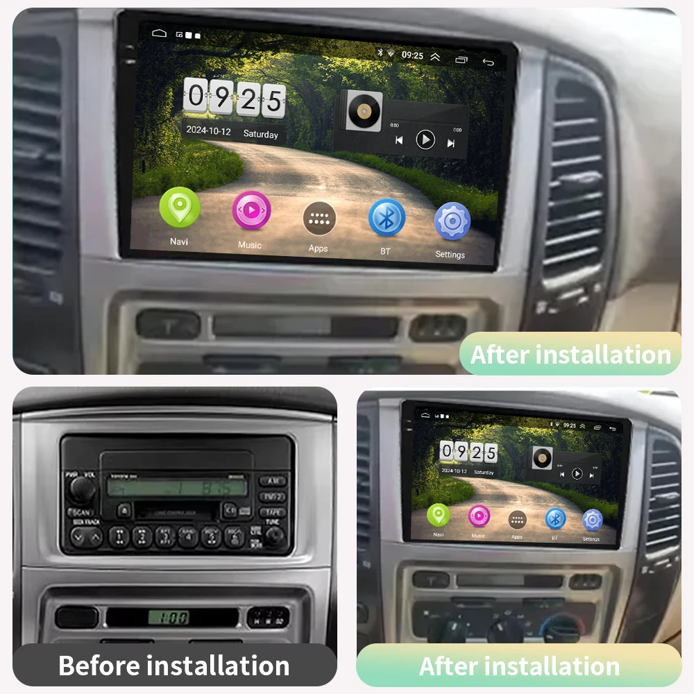 Pro Toyota LC100 souš křižník 100 LC 100 2002 - 2007 auto rádio Android GPS navigace 2K obrazovka 8core DSP multimediální hráč