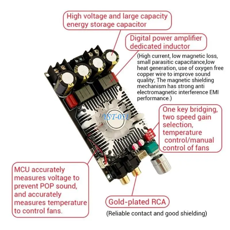 

E15A Digital Audios Amplifier Board 220W High-power Digital Amplifier Board