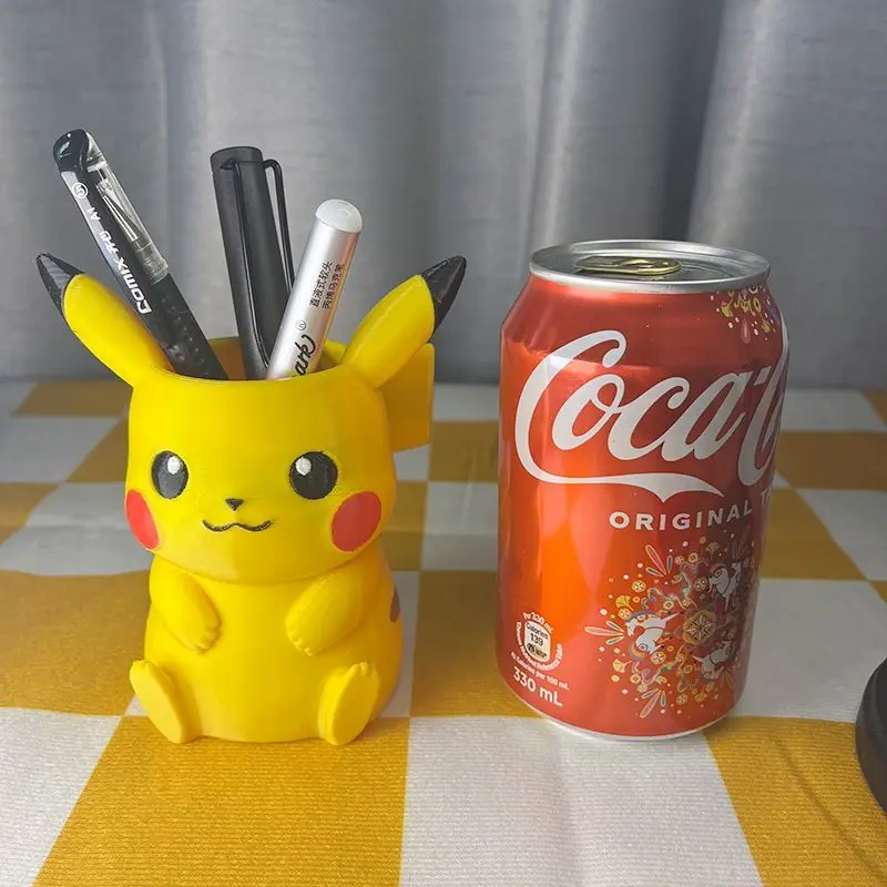 Pokémon pencil holder shaped storage, cute cartoon desktop ornament, student makeup brush organizer, collectible decoration view 5