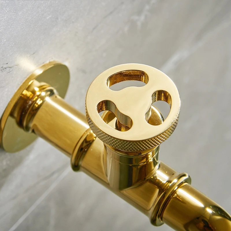 Bibcock Faucet Retro Euro Gold Washing Machine Faucet Toilet Mop Small Faucet Wall Mount Outdoor Garden Tap