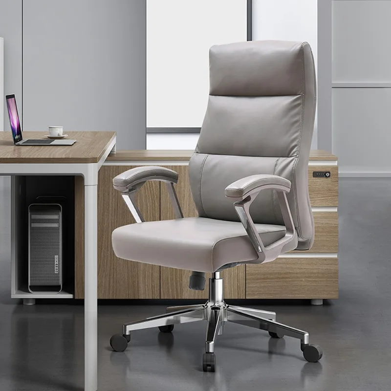 [2026]China Manufacturers Swivel High Back Premium Desk Work Executive Comfort High Density Foam Modern Leather Office Chai
