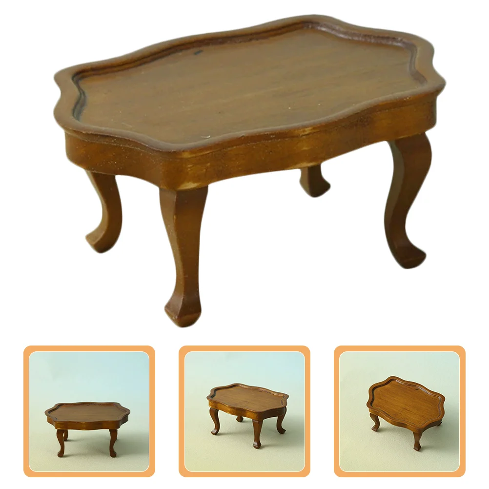 

Miniature Coffee Dollhouse Miniature Table Decoration Table Decor Realistic Detailing Modern Mini Tables Furniture Model Kit