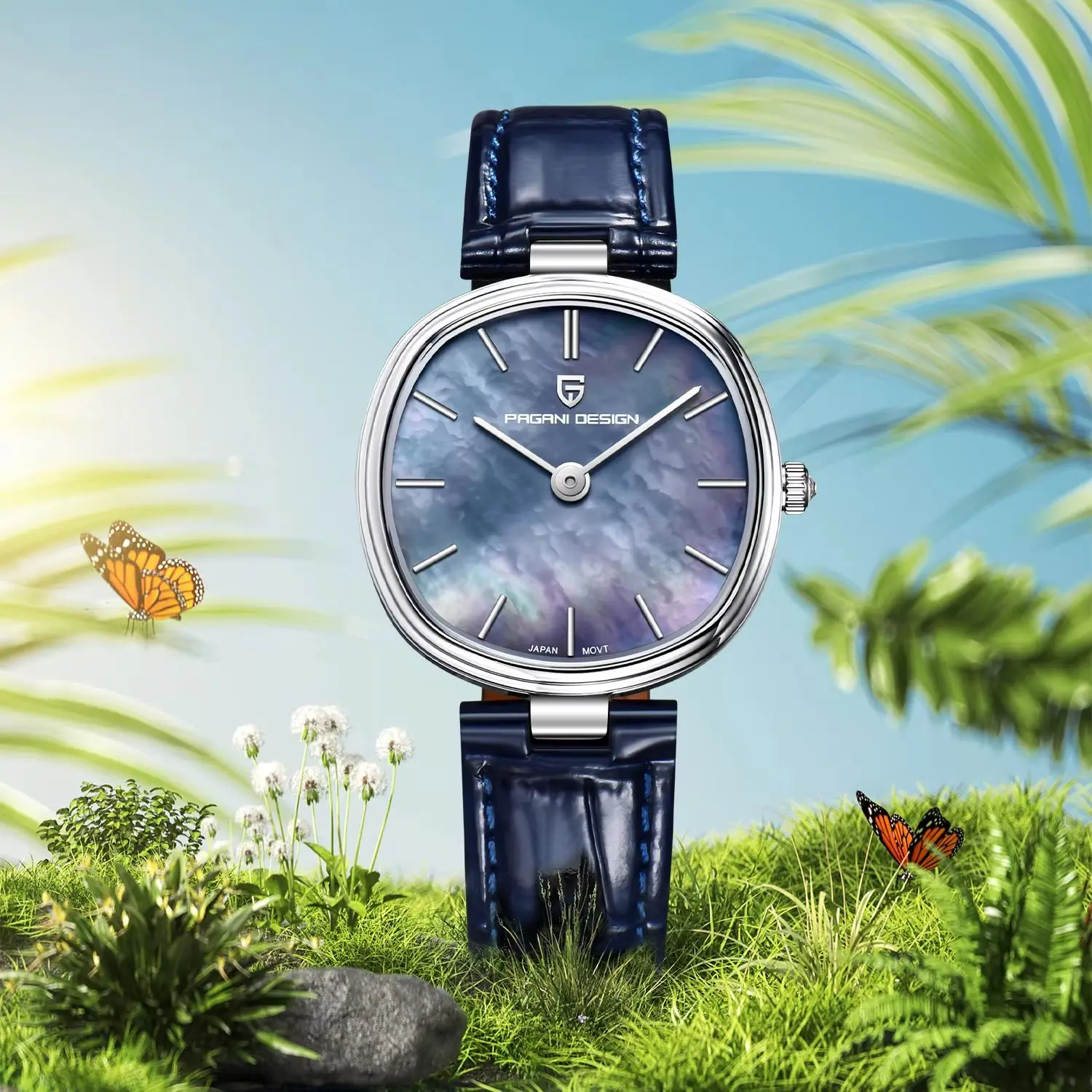 PAGANI DESIGN Pearl shell Dial 2026 New Women Watches Simply Fashion Luxury Quartz Watch For Women Sapphire crystal Ladies watch