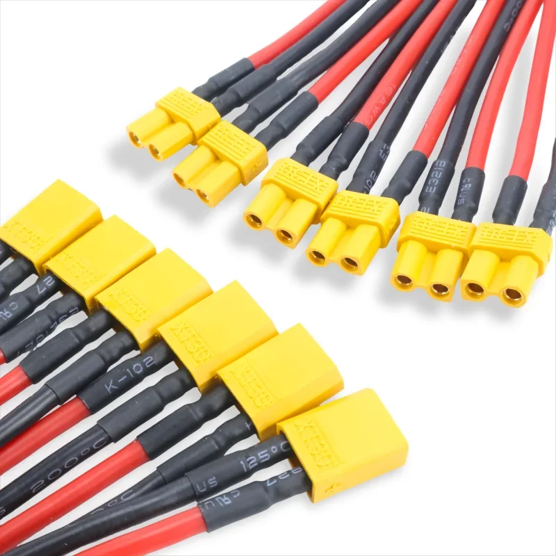 العلامة التجارية الجديدة 2/6 قطعة XT30 ضفيرة التوصيل ذكر/موصل سالب مع 10 سنتيمتر 16AWG المعلبة سلك كابل ل RC يبو بطارية FPV الطائرة بدون طيار شاحن