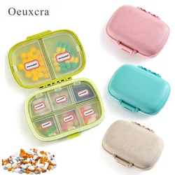 1Pc Travel Pill Organizer,8 Compartments Portable Pill Case,Small Pill Box for Pocket Purse Portable Medicine Vitamin Container