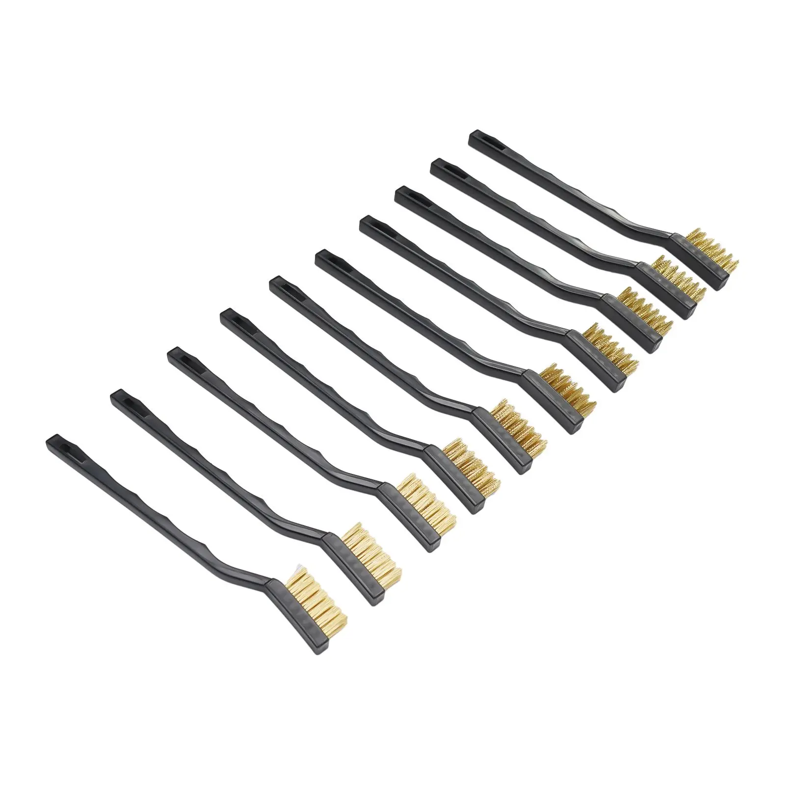 10 Pieces Steel Wire Brushes 7inch Stainless Steel Copper Nylon Wire Brush Rust Scrub Remover Rust Cleaning Toothbrushes