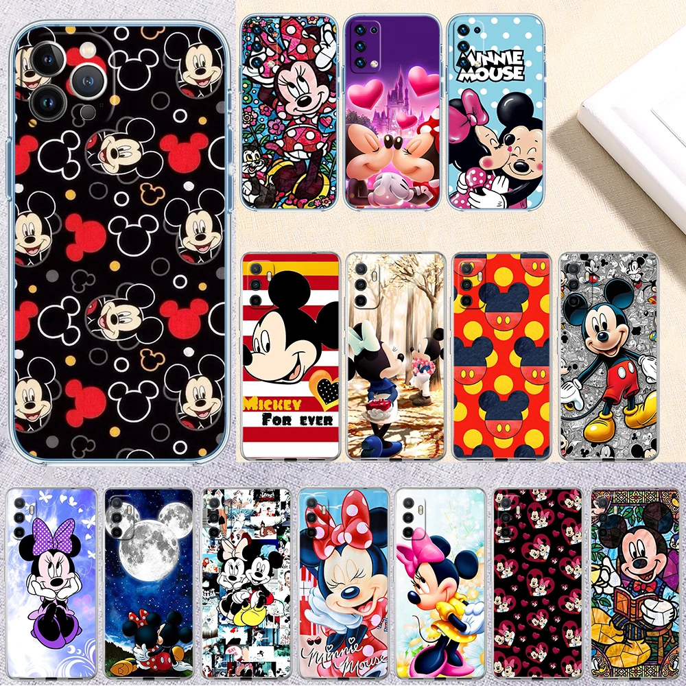 ED28 Mickey Minnie Mouse Phone Case for Motorola Moto Edge Plus G200 G23 E13 E15 E20 E30 G62 G71 G72 G75 G24 G15 Power