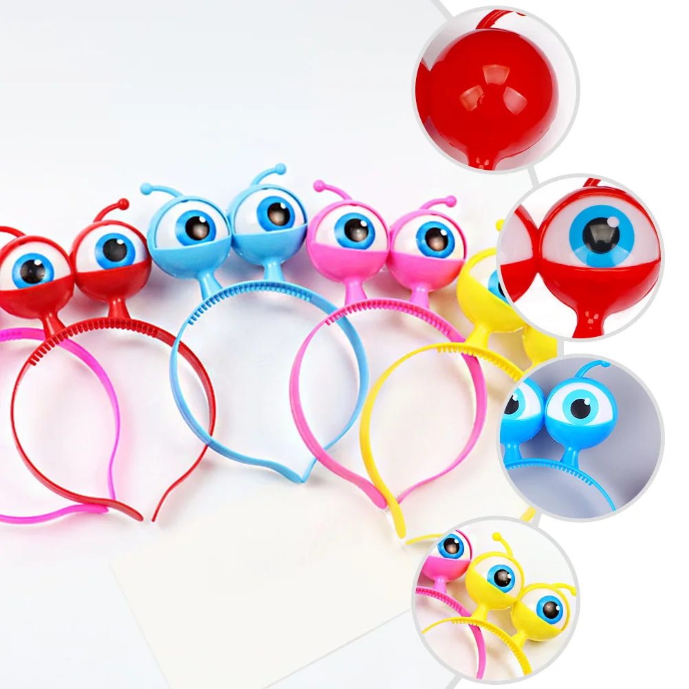 5 Pcs Flash Eyeball LED Headband Party Headdress Clothing Halloween Hairband Pvc Glow for Toddler Hoop Supplies