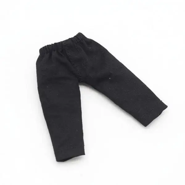 1 12 Scale Doll Trousers Elastic Waist Denim Look Outfit Piece for OB11 BJD Dolls Display