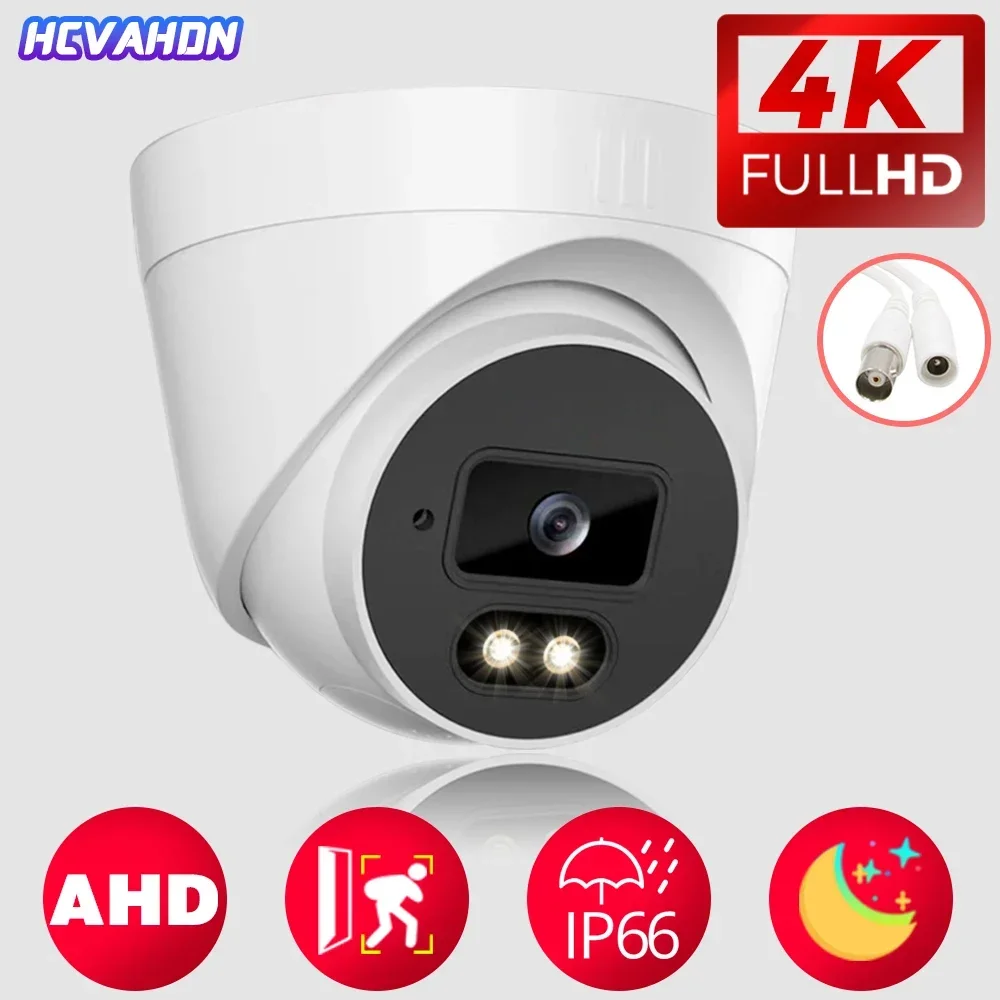 

24H Full Color Night Vision Security CCTV Dome Camera AHD 8MP 4K Led Lighting Coaxial Digital Indoor Outdoor AHD Camera 6in1-XVI