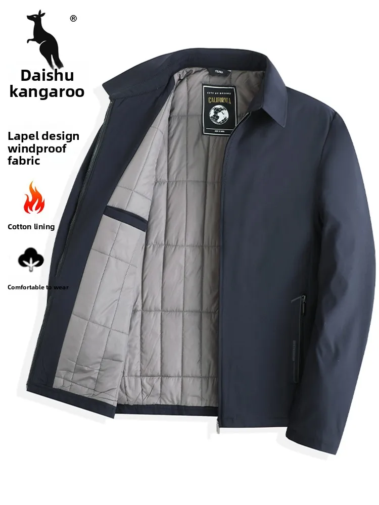 

Мужская хлопковая куртка Kangaroo на флисовой подкладке, осенне-зимняя, теплая, повседневная, с длинными рукавами, на молнии