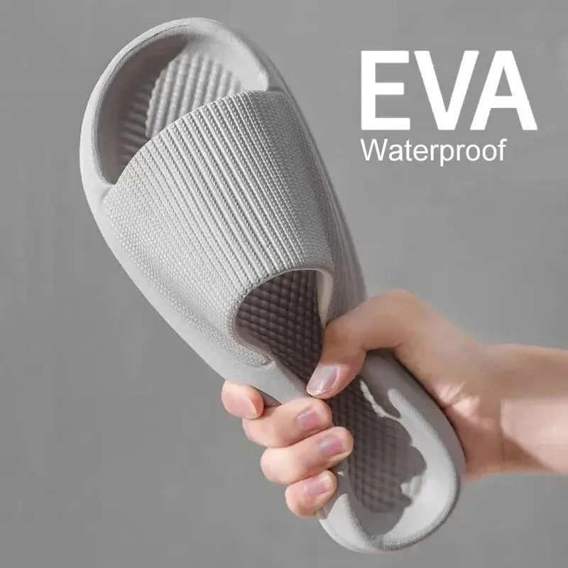 2025 ใหม่ Soft Sole นวดรองเท้าสําหรับหญิงชายคู่กันน้ําลื่นบ้านแฟชั่นรองเท้าแตะห้องน้ํา