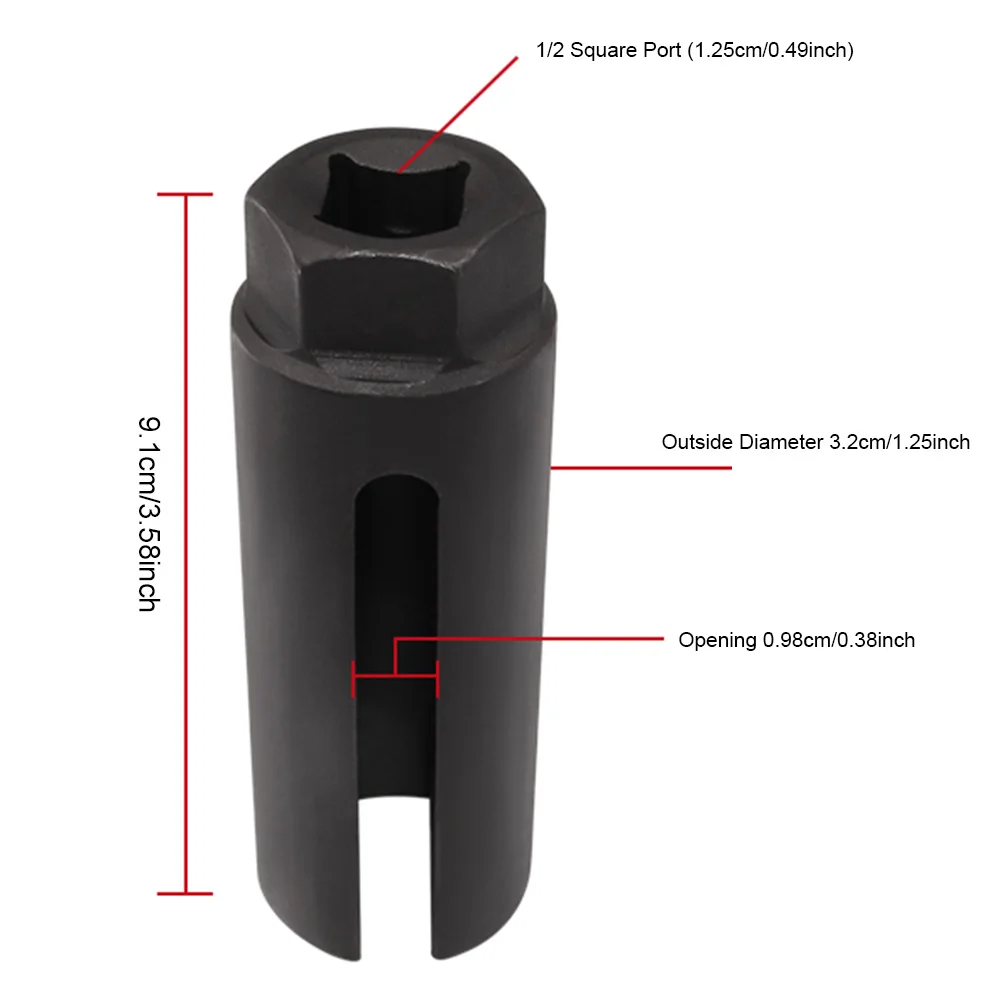 Drive Removal Auto Oxygen Sensor Universal Drive Socket Wrench Installation Tool 22mm 1/2\