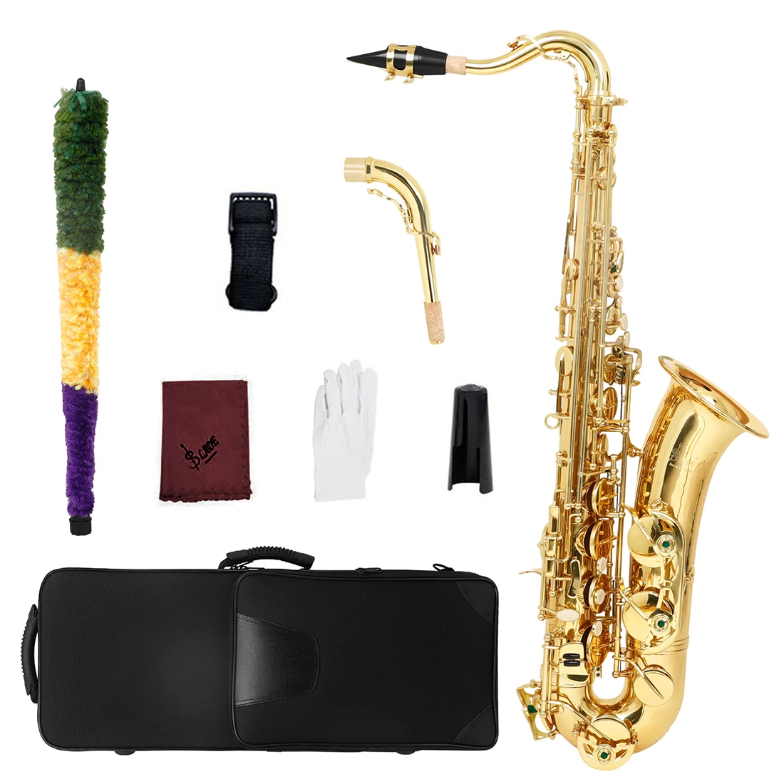 

High Quality Golden Saxophone C-key Alto Saxophone Brass Gold Key Professional Saxophone