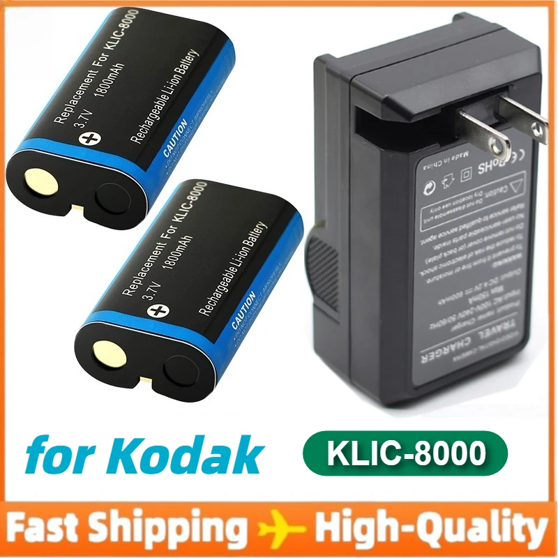 

For Kodak Z8612 Z1485 Z1012 Z1085 Z712 Z612 IS Z1015 Z812 Camera KLIC-8000 Charger Battery