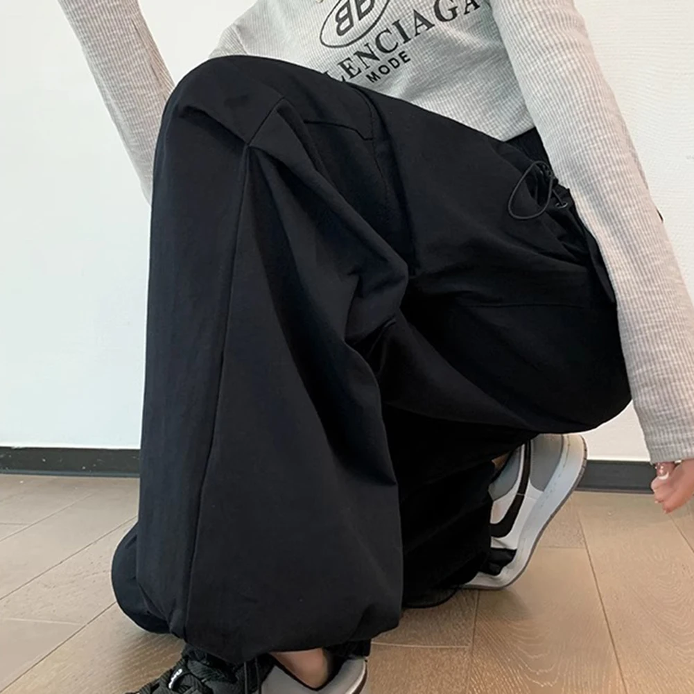 กางเกงแฟชั่นสตรีท ผู้หญิง ฮิปฮอป ชุดเอี๊ยมสำหรับวันหยุด ไม่มีความยืดหยุ่น สำหรับสวมใส่ในชีวิตประจำวัน ความยาวปกติ แฟชั่นสตรีท